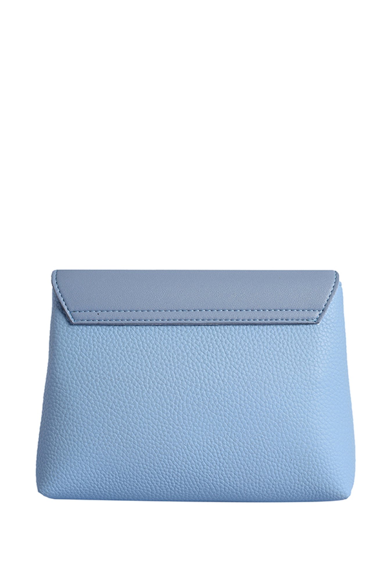 Lino Perros Blue Solid Flap Sling Bag