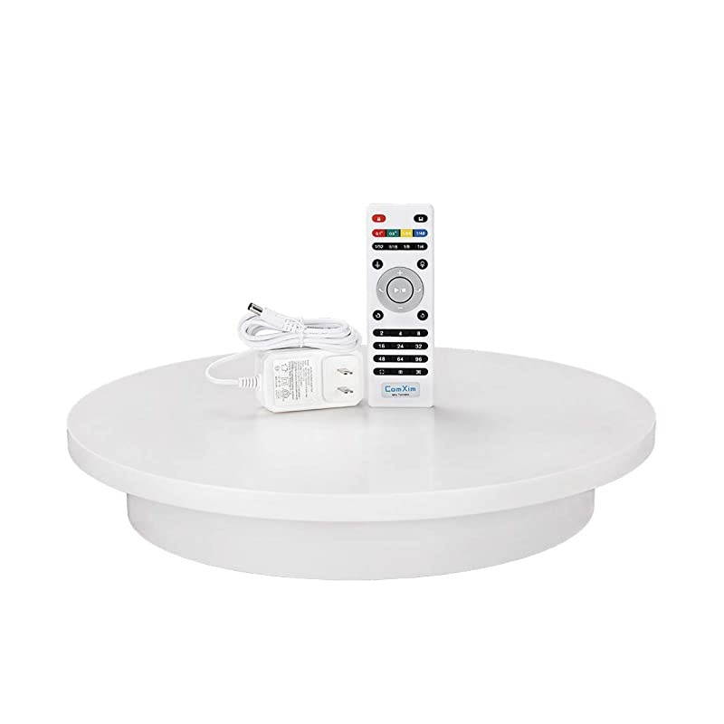 Professional 360 Degree Photography Turntable for Product Photography 158in40cm DiameterAutomatic Remote Control AngleSpeedDirection Various Rotation Mode White
