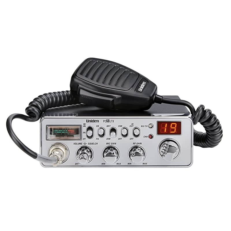 PC68LTX 40Channel CB Radio with PACB Switch RF Gain Control Mic Gain Control Analog SRF Meter Instant Channel 9 Automatic Noise Limiter and HiCut SwitchSilver