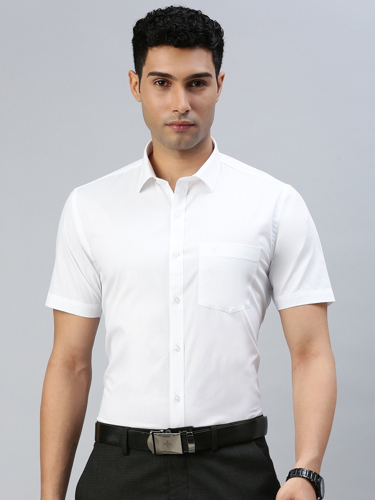 Ramraj White Cotton Regular Fit Shirt - Pack Of 2