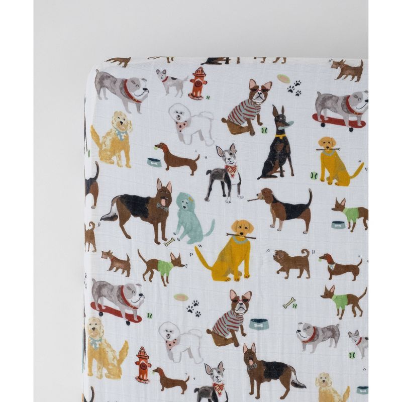 Little Unicorn Cotton Muslin Crib Sheet - Woof