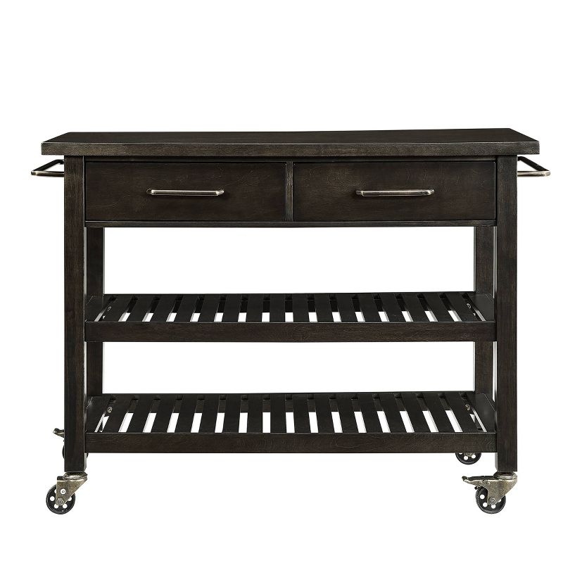 Havelock Rolling Kitchen Island Dark Tobacco - Holly & Martin