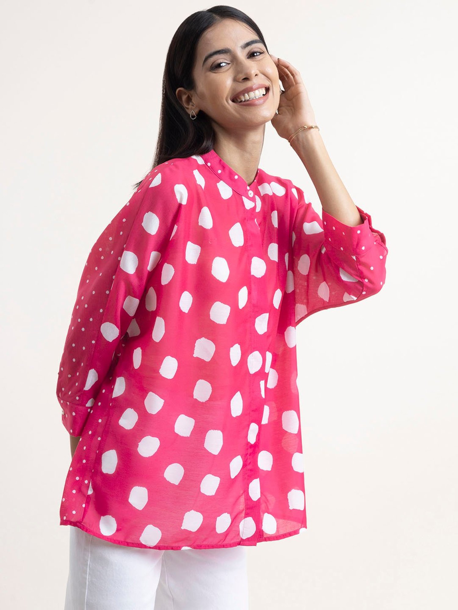 Pink Fort Pink Printed Shirt