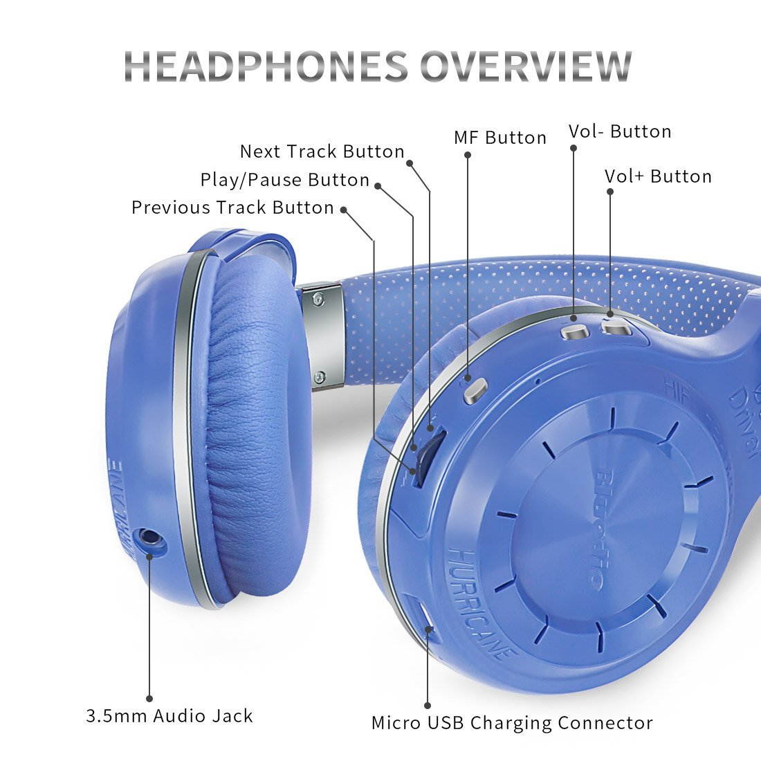 Bluedio T2s Turbine Bluetooth Wireless Stereo Headphones with Microphone 57mm Drivers Rotary Folding(Red)