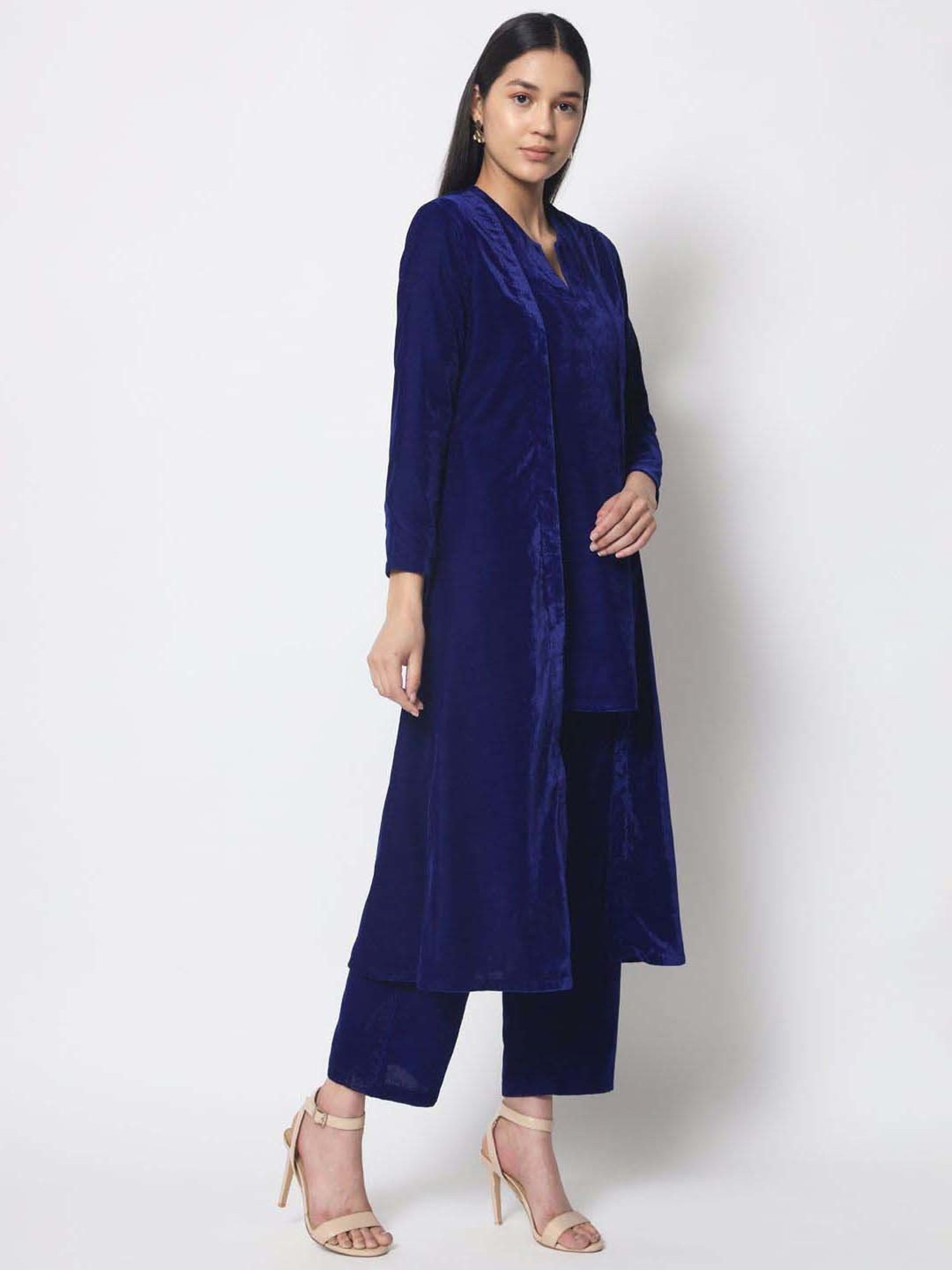 true Browns Blue Regular Fit Jacket