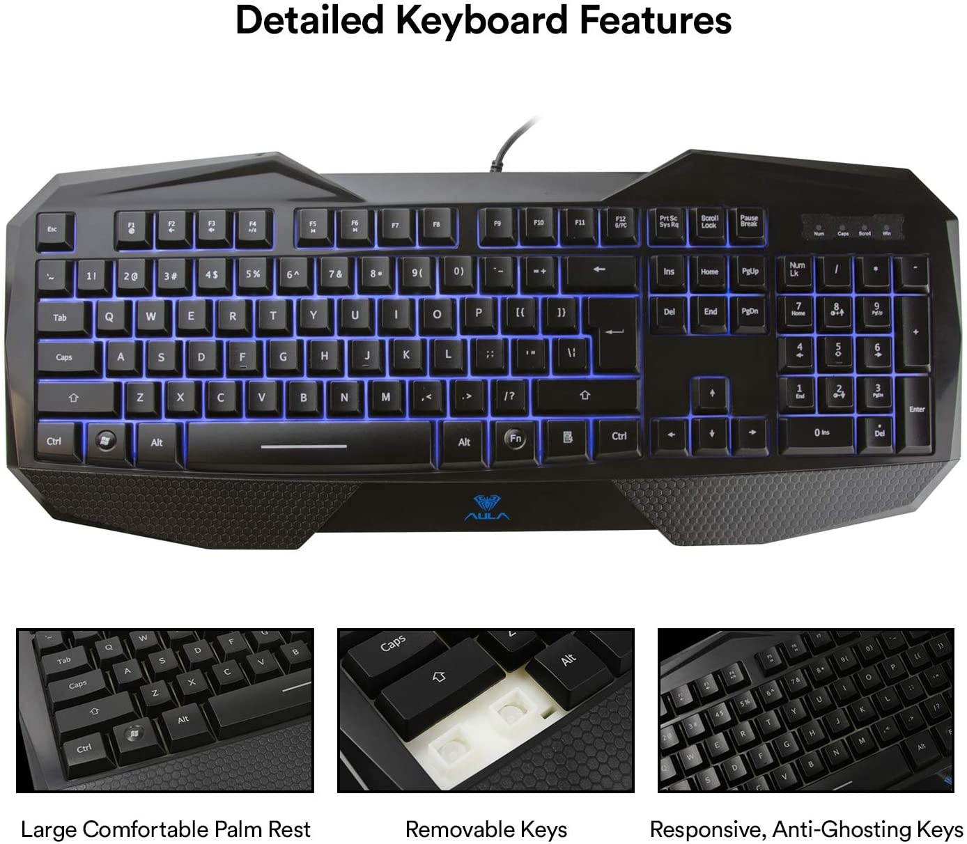 AULA LED Backlit Gaming Keyboard (3 Colorways)