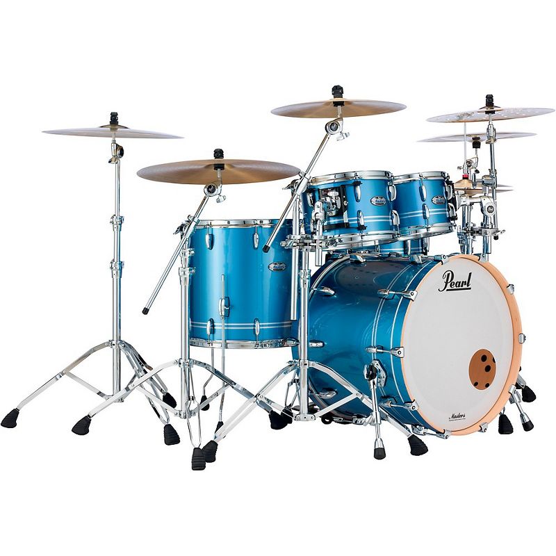 Pearl Masters Maple 4-Piece Shell Pack Chrome Contrail Metallic Lacquer
