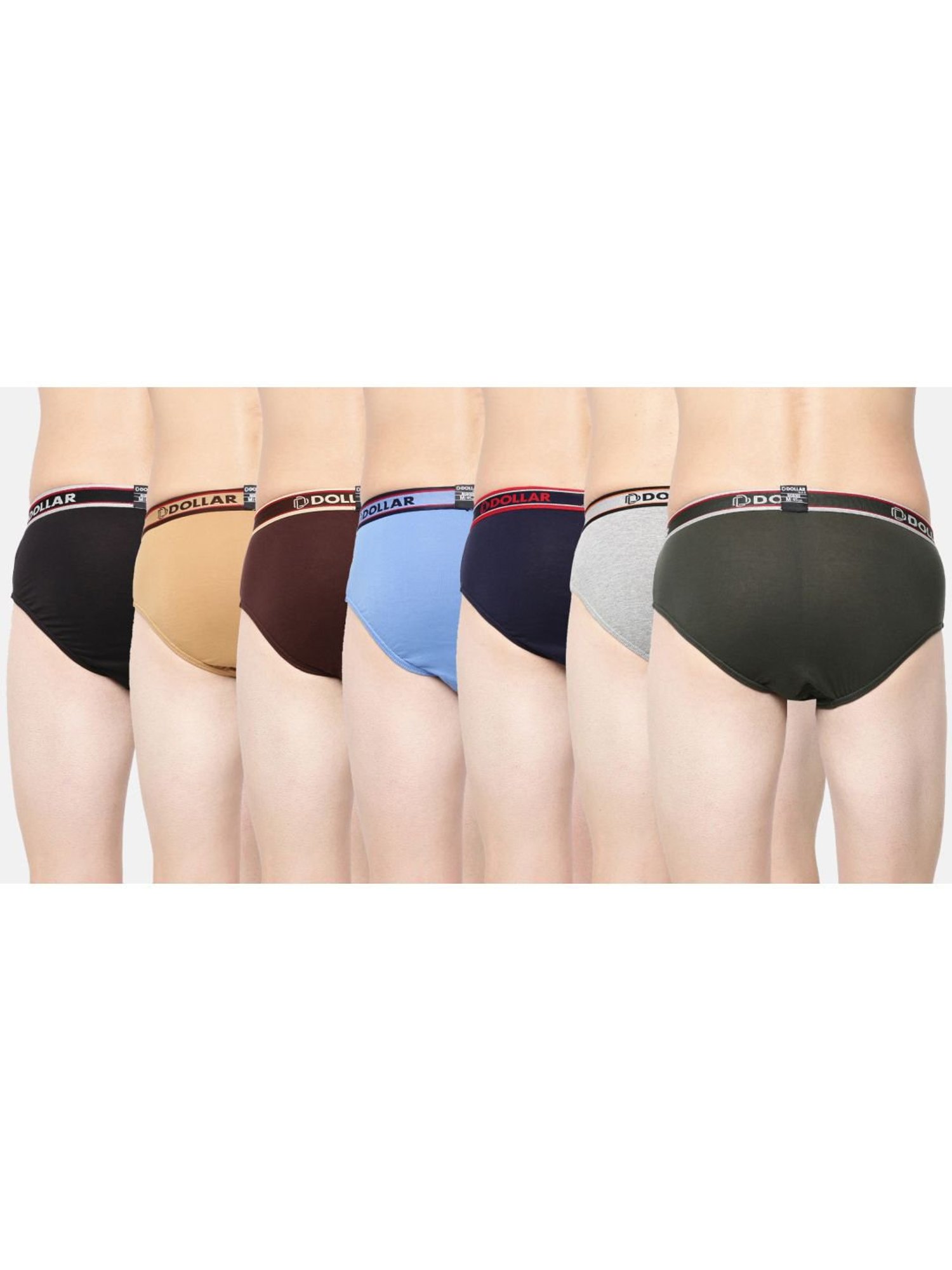 Dollar Bigboss Multicolored Cotton Regular Fit Briefs (Pack of 7)