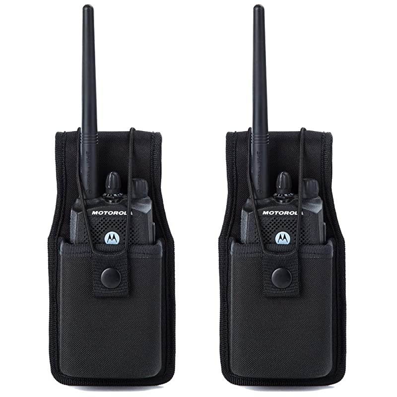 Universal Radio Case Two Way Radio Holder Universal Pouch for Walkie Talkies Nylon Holster Accessories for Motorola MT500 MT1000 MTS2000 and Similar Models by 2 Pack