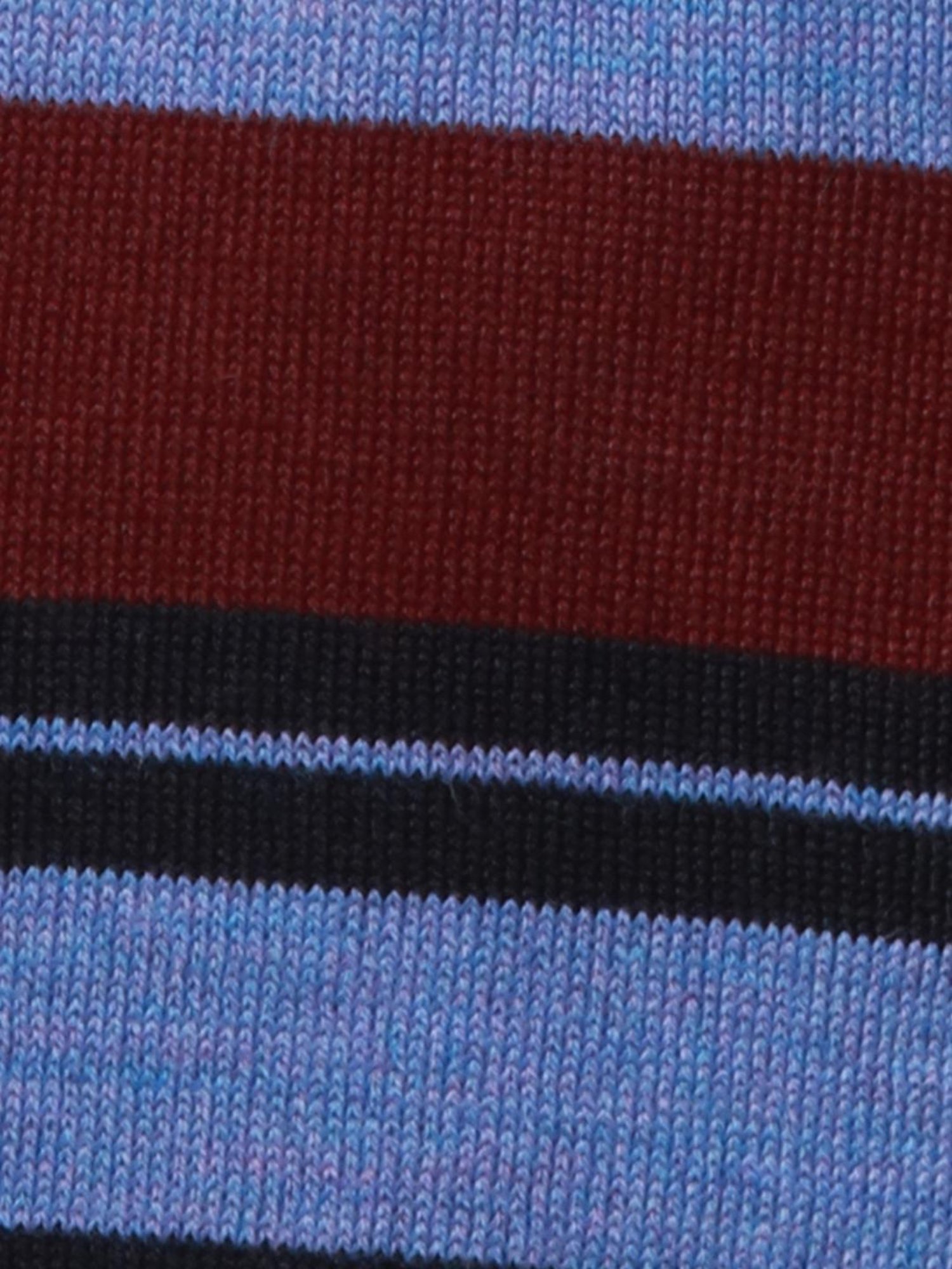 Parx Blue Regular Fit Self Pattern Sweater