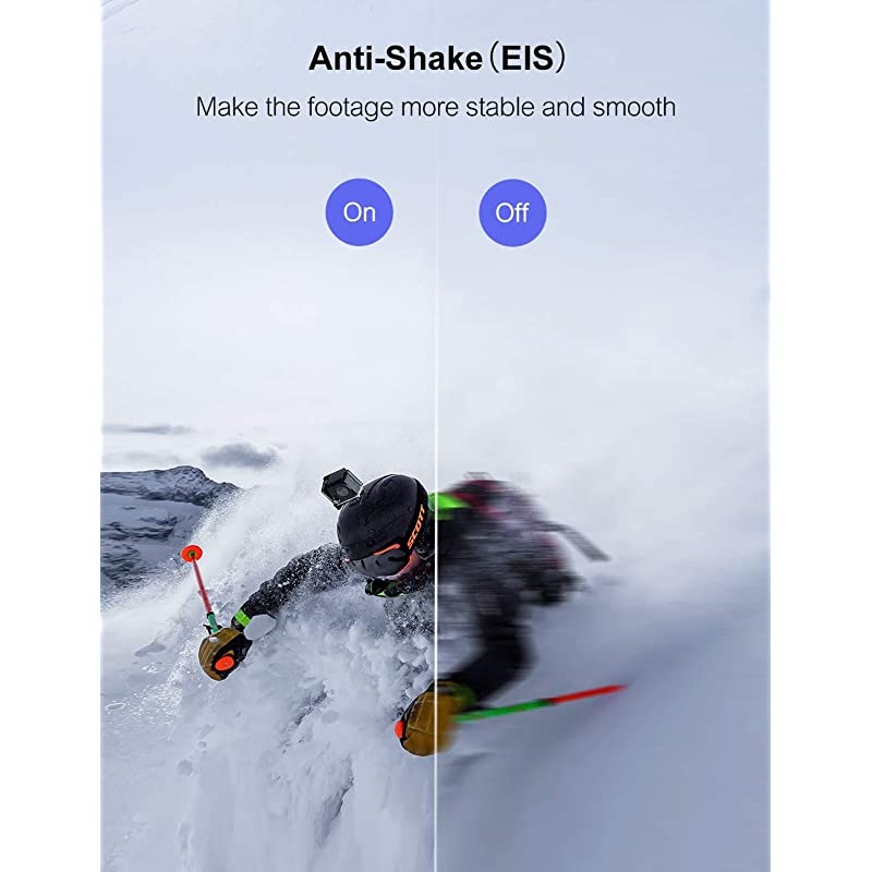 Ultra 4K 20MP Action Camera WiFi Enhanced Anti-Shake Time Lapse LDC Remote Control Sports Camera 40M Waterproof Underwater Vlog Camcorder with Accessories Kit CT9100