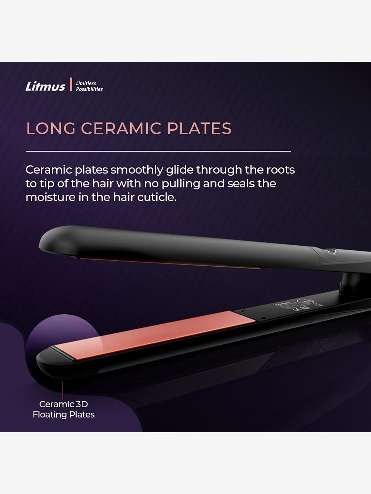 Litmus Do-it-Yourself HS11 Hair Straightener (Black/Gold)