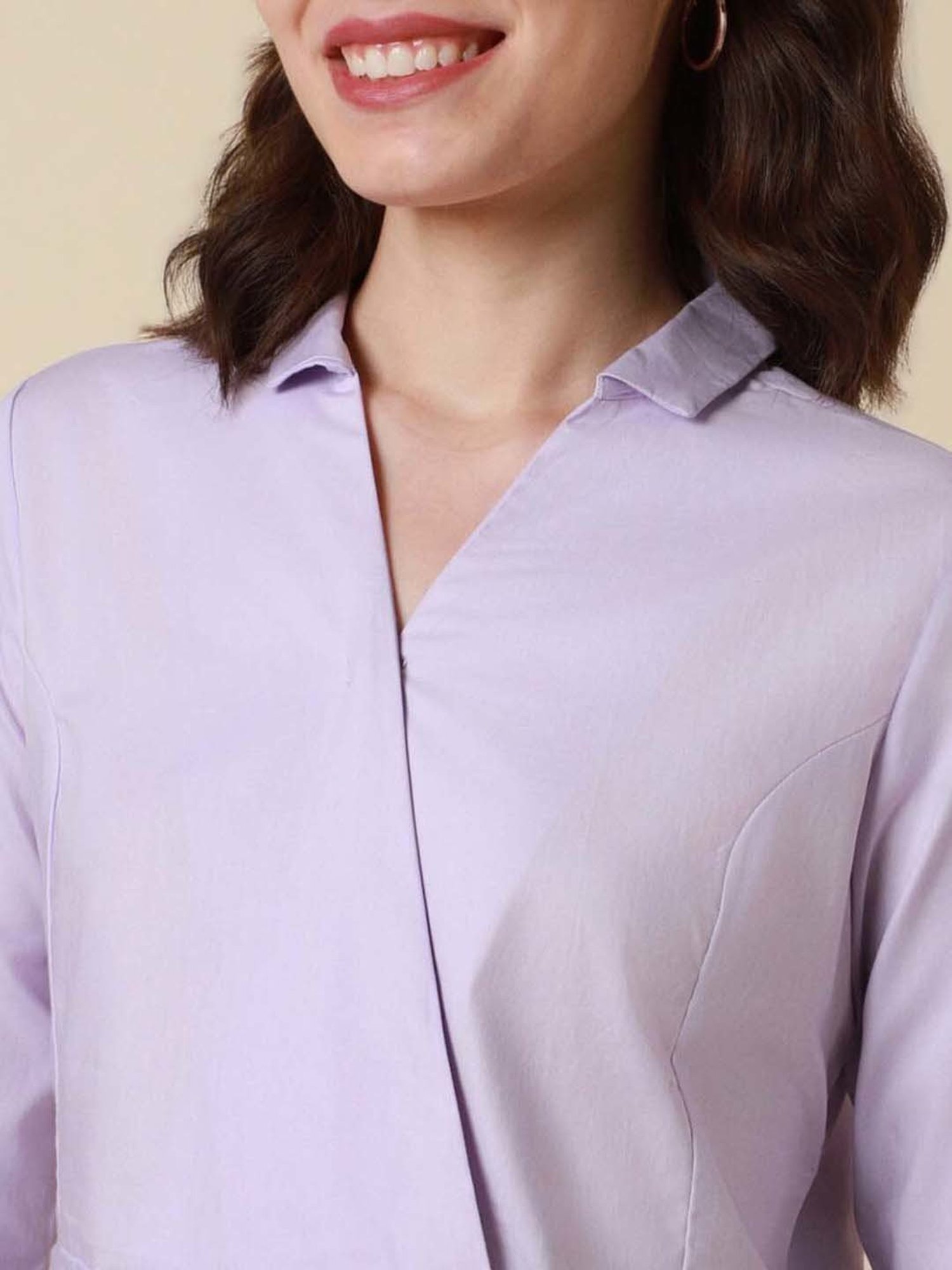 Allen Solly Purple Regular Fit Top