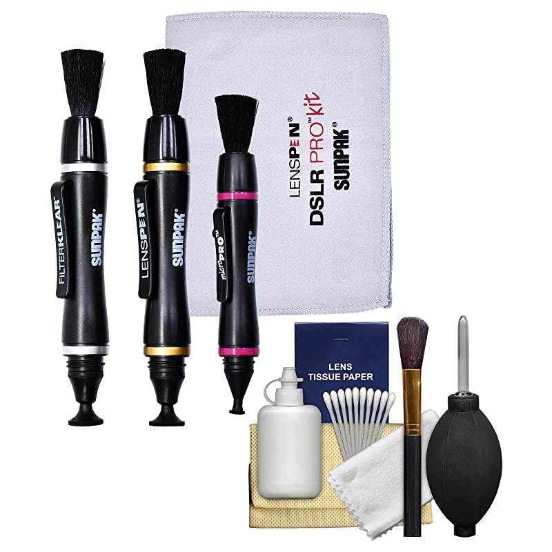 Pro Pack with DSLR Lens MicroPRO FilterKlear Cleaning Pens with Cloth Pouch + 6pc Cleaning Kit