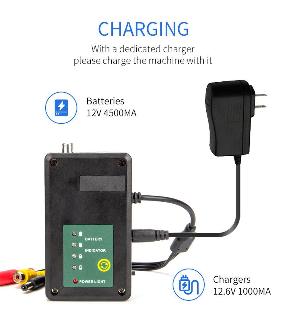 30m Dual lens 9" HD LCD Monitor Fish Finder Underwater Fishing  Recording Video