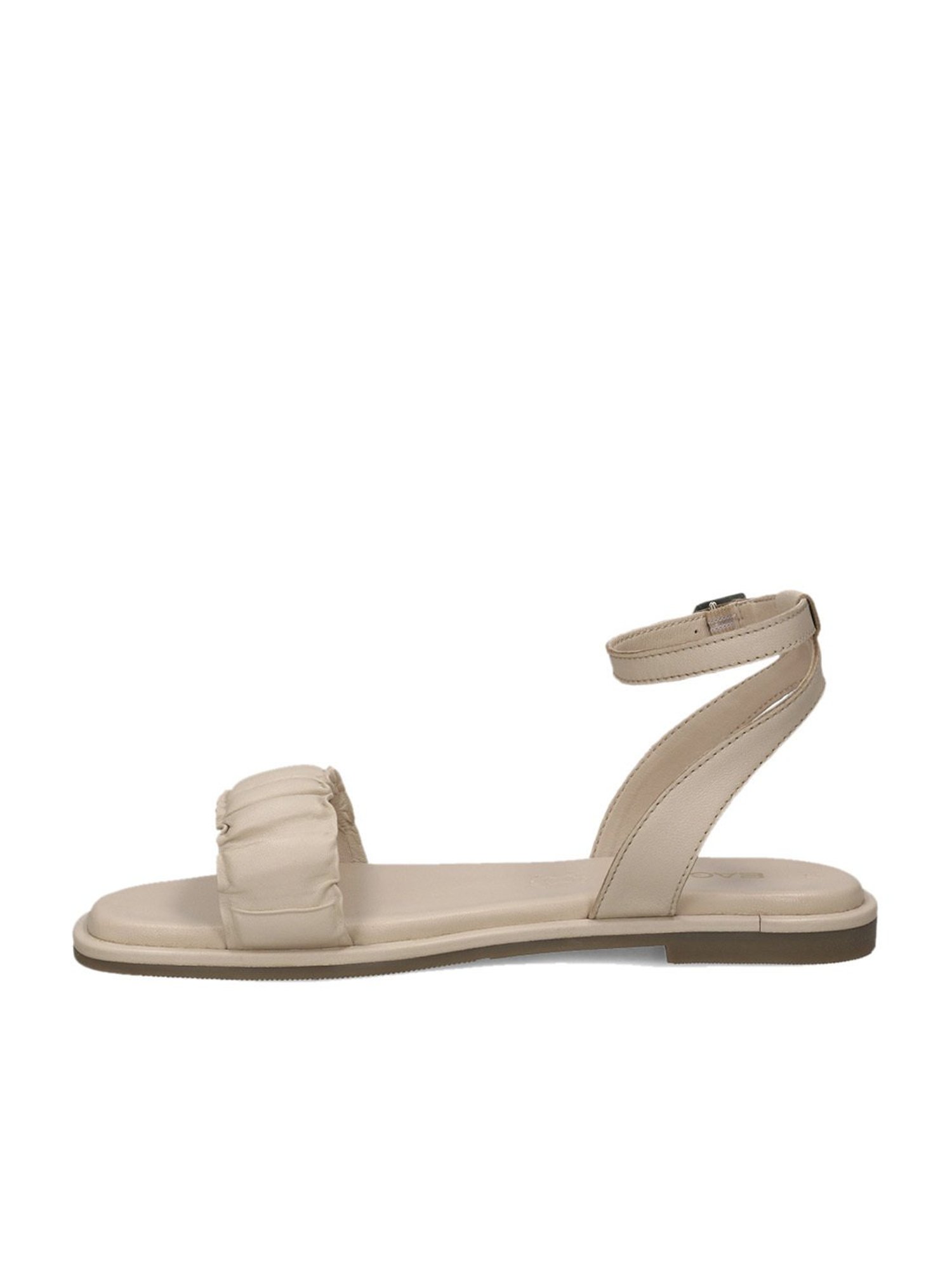 BAGATT Women's Flower Beige Ankle Strap Sandals