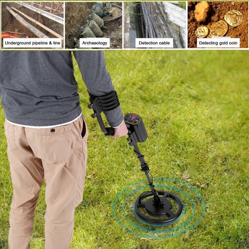 SMART SENSOR Professional Underground Metal Detector Lightweight High Sensitivity Ground Nugget Detector Gold Digger Treasure Hunter with Adjustable Sensitivity 100-240V