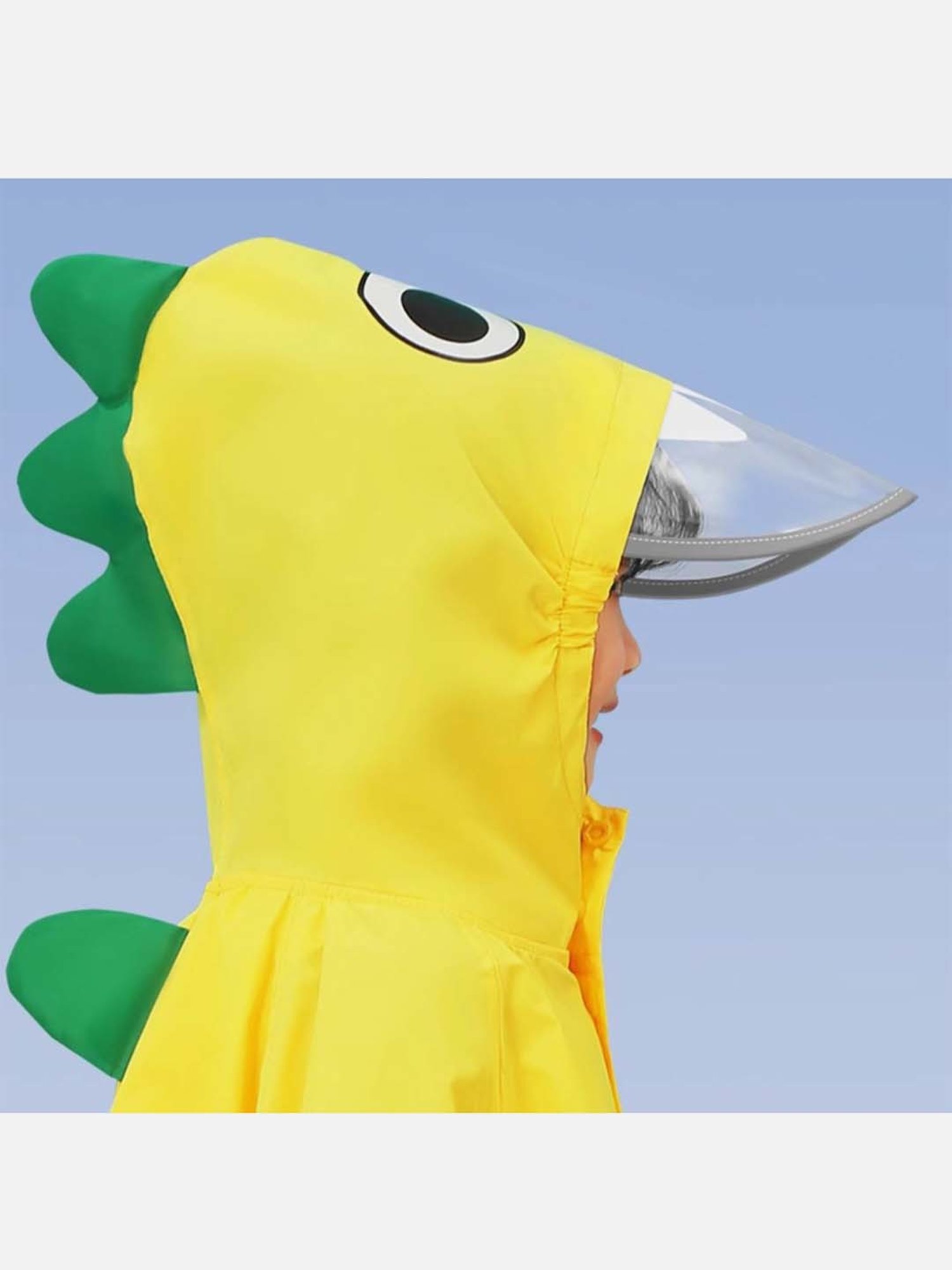 Little Surprise Box Kids Yellow Printed Full Sleeves Raincoat