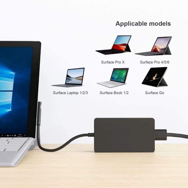 15V 4A New Tablet AC Adapter Charger Power Cord Supply for Microsoft Surface Pro 4 Pro 5 Pro 6 (Model:1800) 1796
