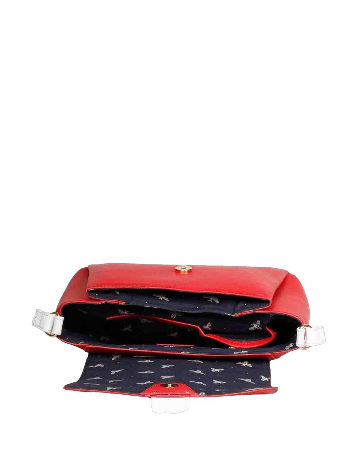 Favore Red Striped Small Sling Handbag