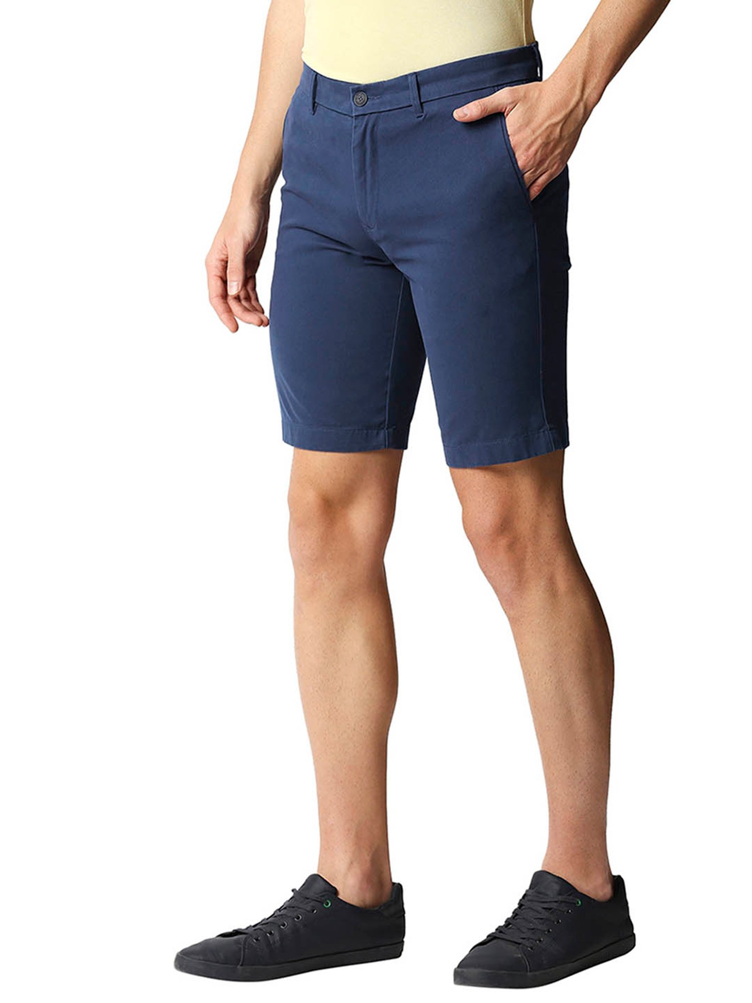 Basics Dark Blue Comfort Fit Shorts