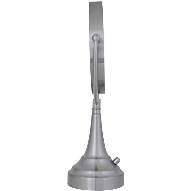 Zadro Satin Nickel Double-Sided Round LED Vanity Mirror