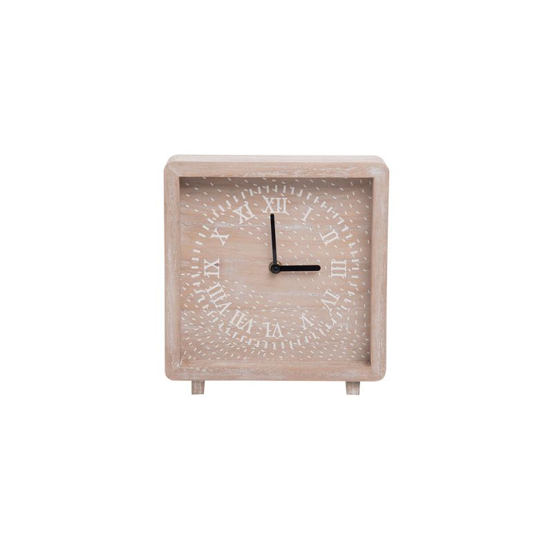Small Weathered Table Clock White - Stonebriar Collection