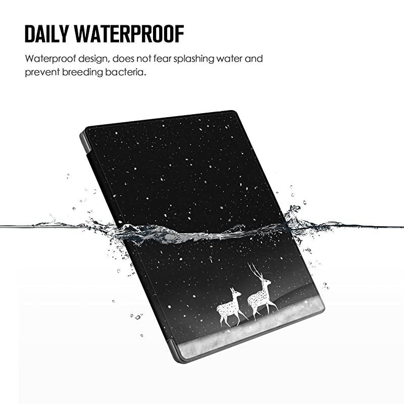 Colorful Case for All-New Kindle Oasis (10th Gen, 2019 Release & 9th Gen, 2017), Premium PU Leather Cover with Auto Wake/Sleep, Strong Adsorption for 7&rsquo;&rsquo;Kindle Oasis, The Boy and Fox