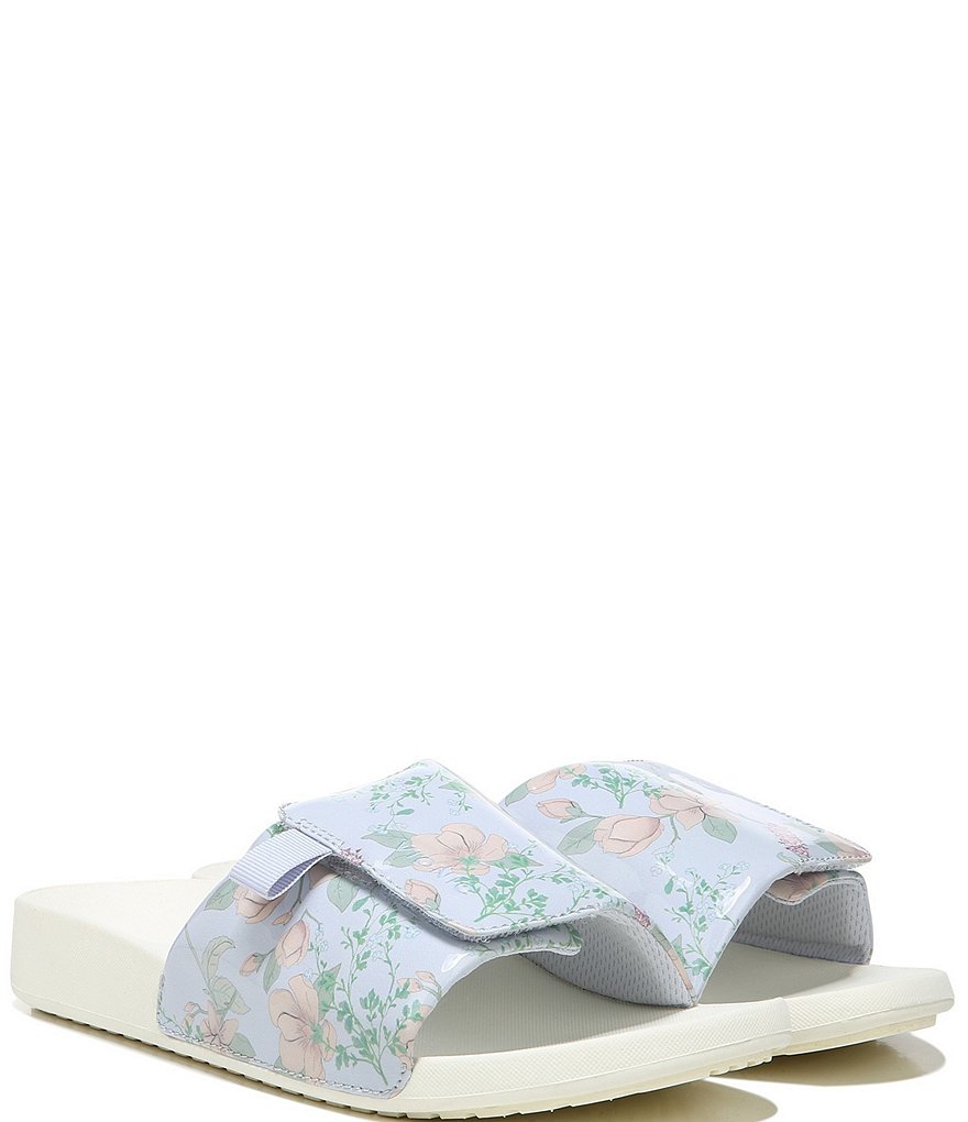 Vionic Keira Floral Print Adjustable Slides