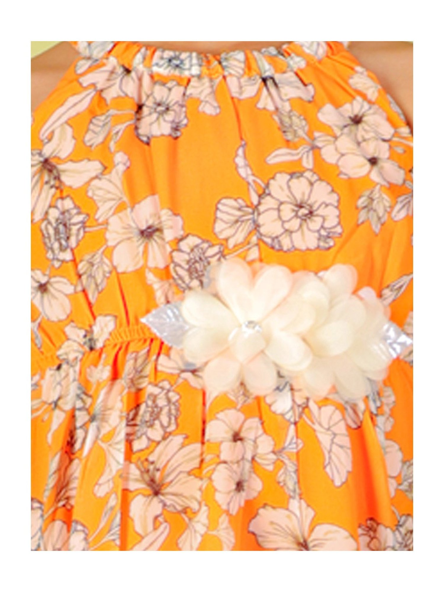 Lil Drama Kids Yellow Floral Print Dress