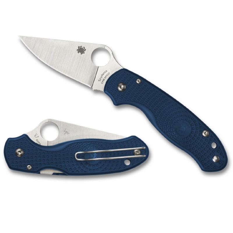 Spyderco Para 3 Folder 2.92 in Blade Blue FRN Handle
