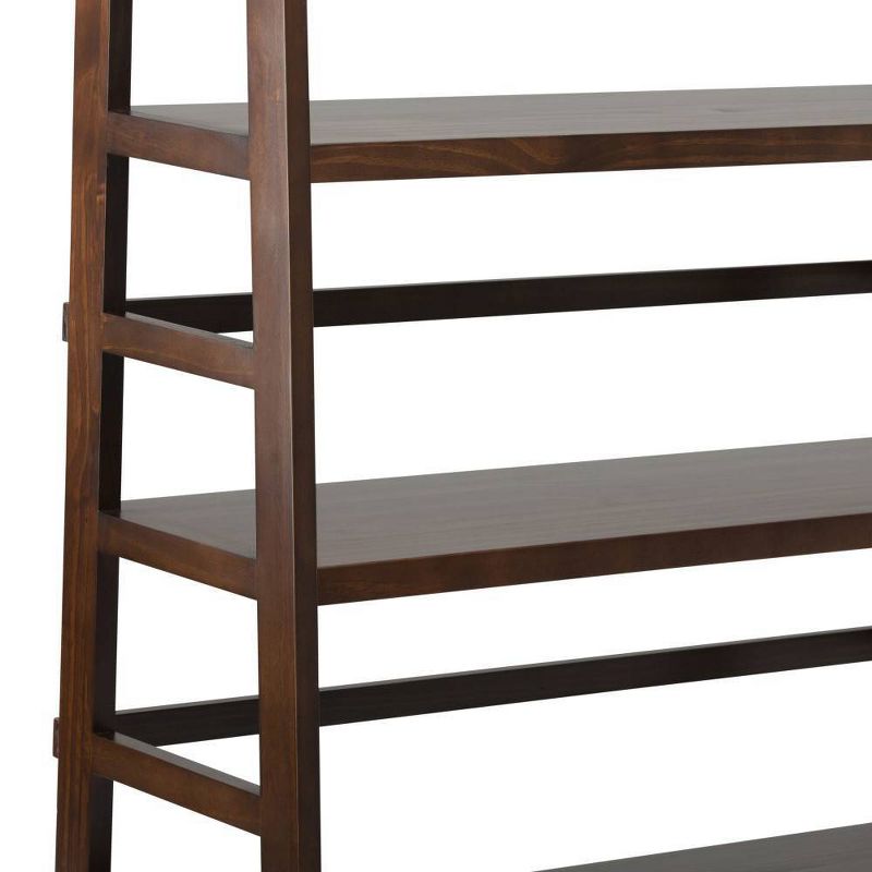 72"x36" Normandy Wide Ladder Shelf Bookshelf Brown - WyndenHall
