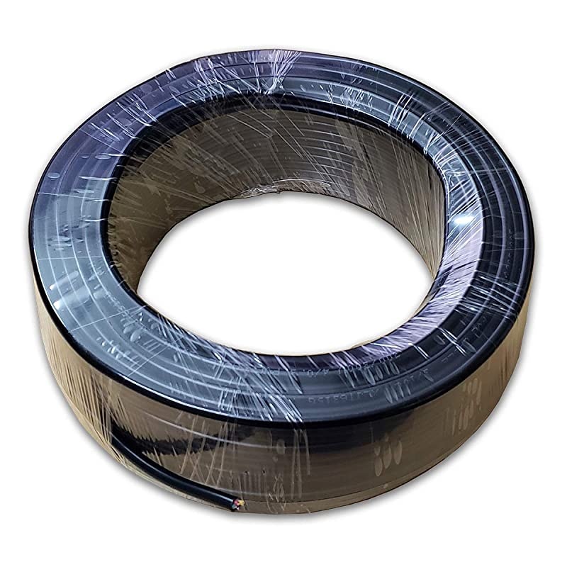 22 AWG Gauge Wire/Cable RVV 4 Conductor Bare Copper for Video Intercom Cable/Video Door Phone Wire/Alarm Security Burglar Cable Wire,Extension Cord/Lines,Black Outer Jacket