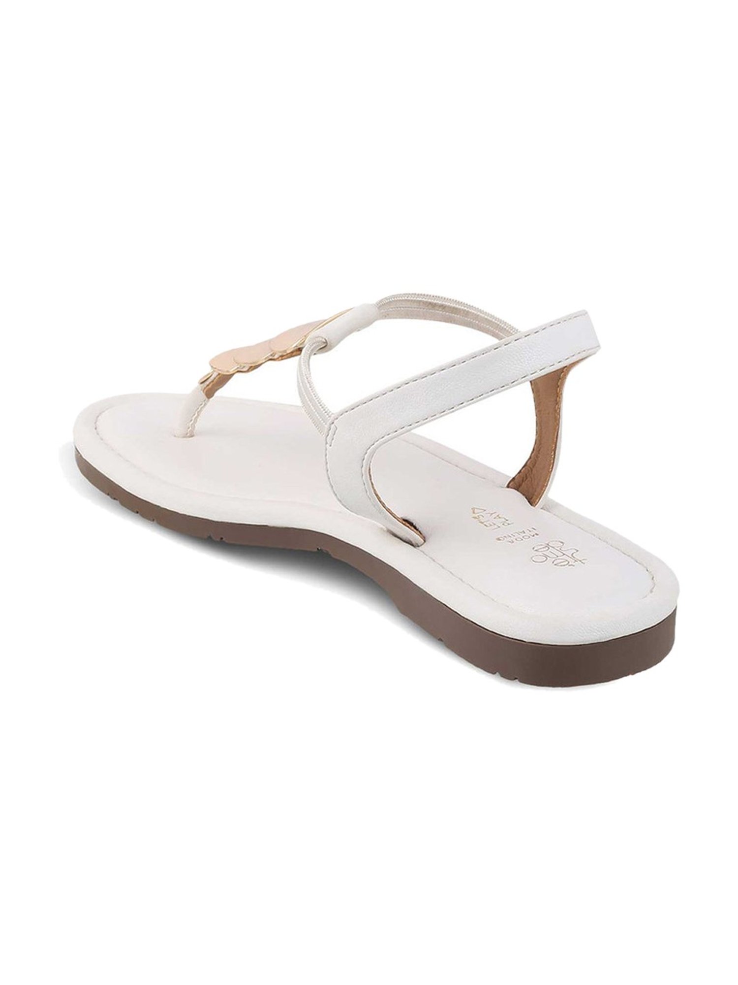 Tresmode Women's White Sling Back Sandals