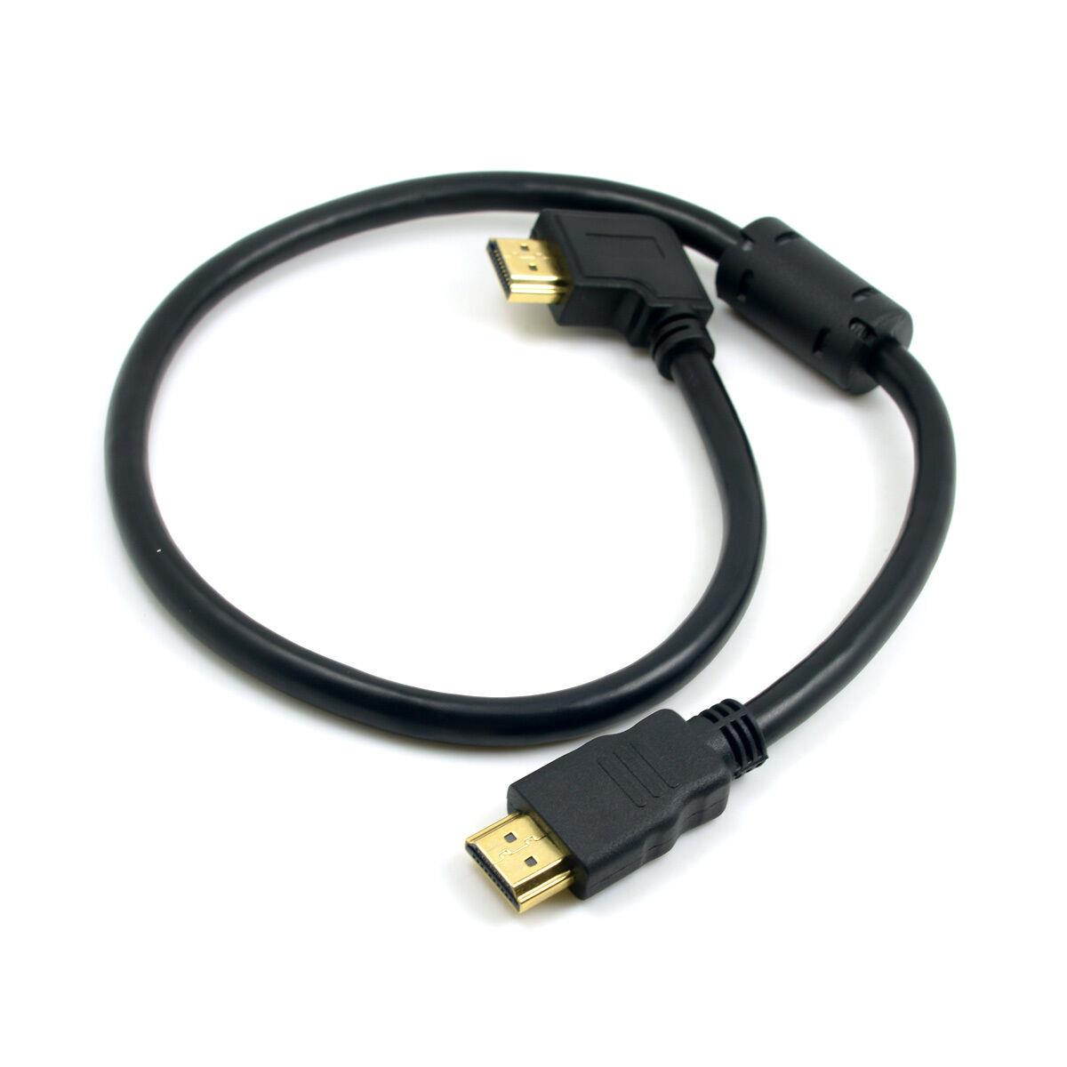 Right Angled 90 Degree HDMI Male to Male Cable 1.4 & 3D 0.5m