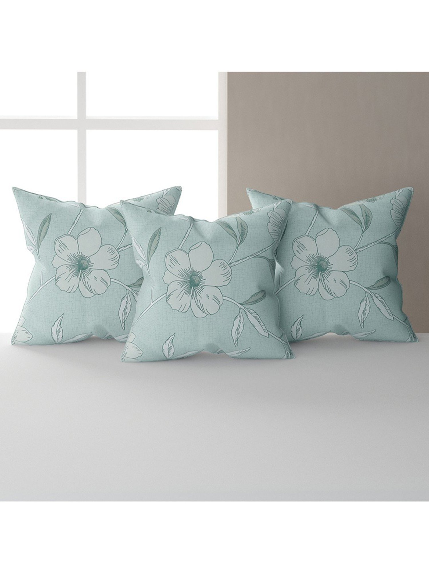 Maspar Blue Cotton 200 TC Reversible Duvet Cover Set