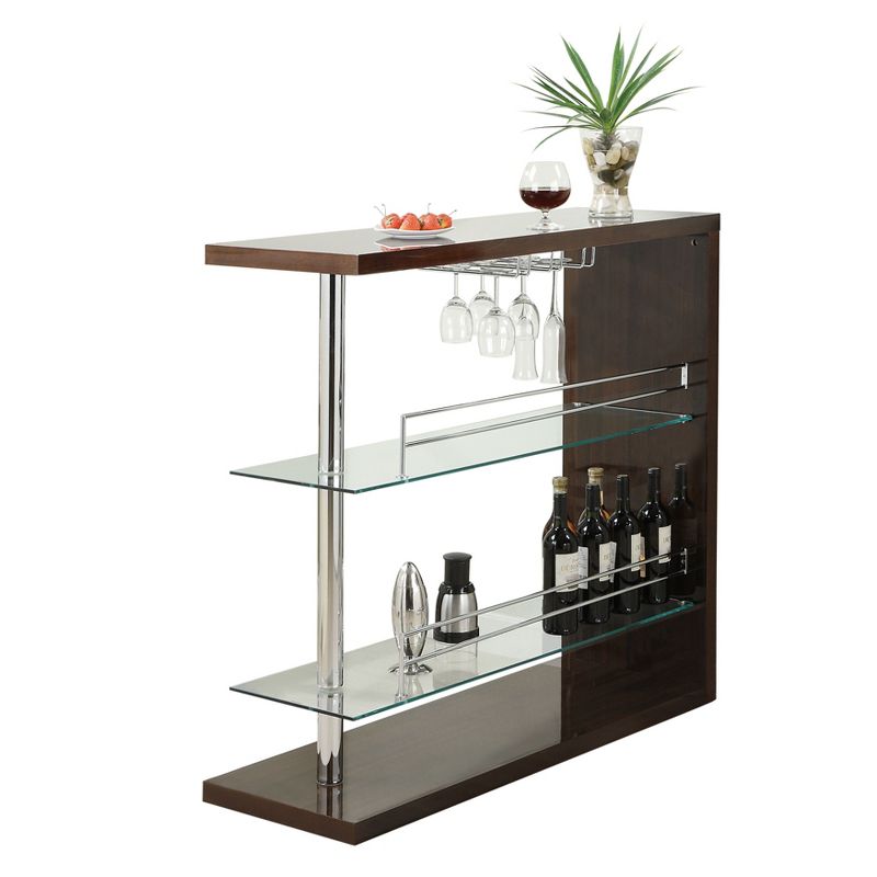 Austin Wine Cart Brown/Black - Linon