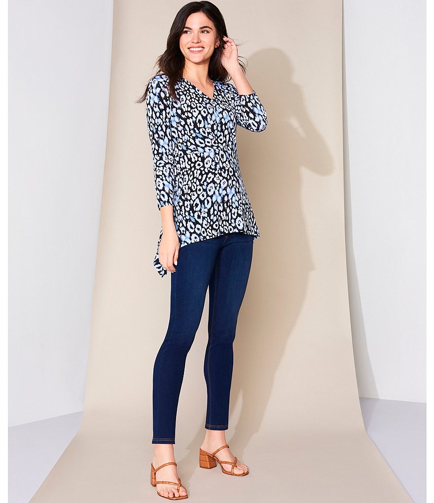 Slim Factor by Investments Classic Waist Denim Ankle Pants