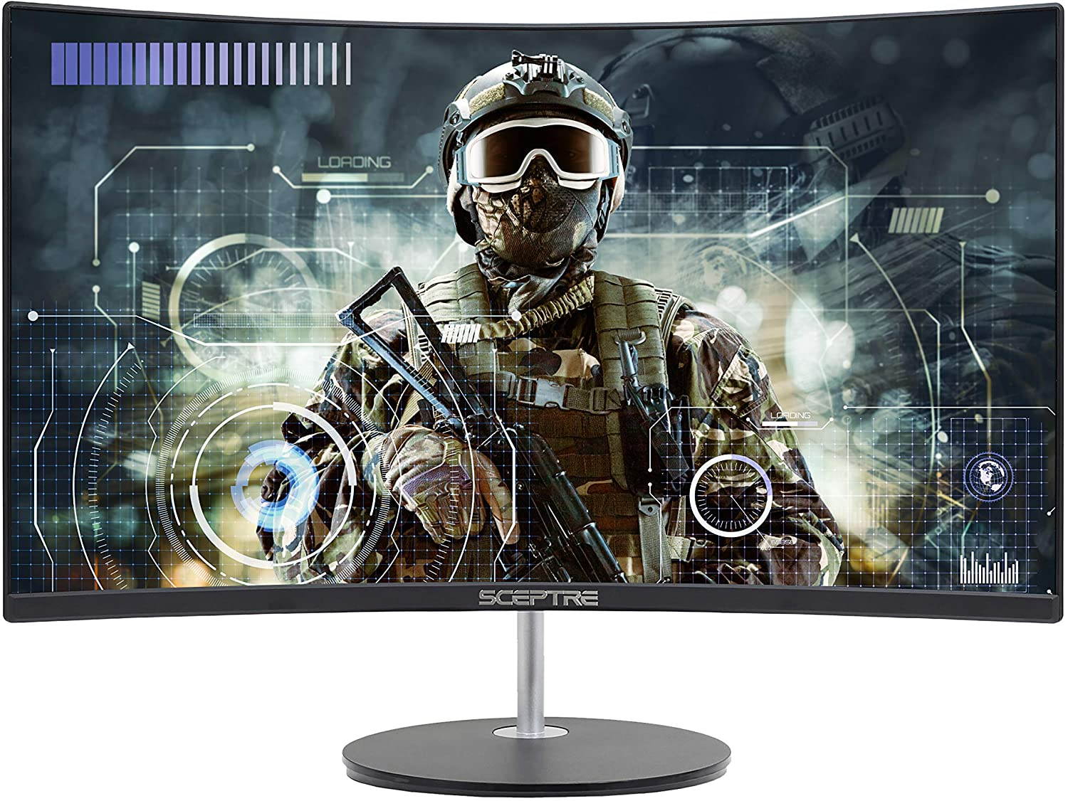 24" Curved 75Hz Gaming LED Monitor Full HD 1080P HDMI VGA Speakers, VESA Wall Mount Ready Metal Black 2019 (C248W-1920RN)