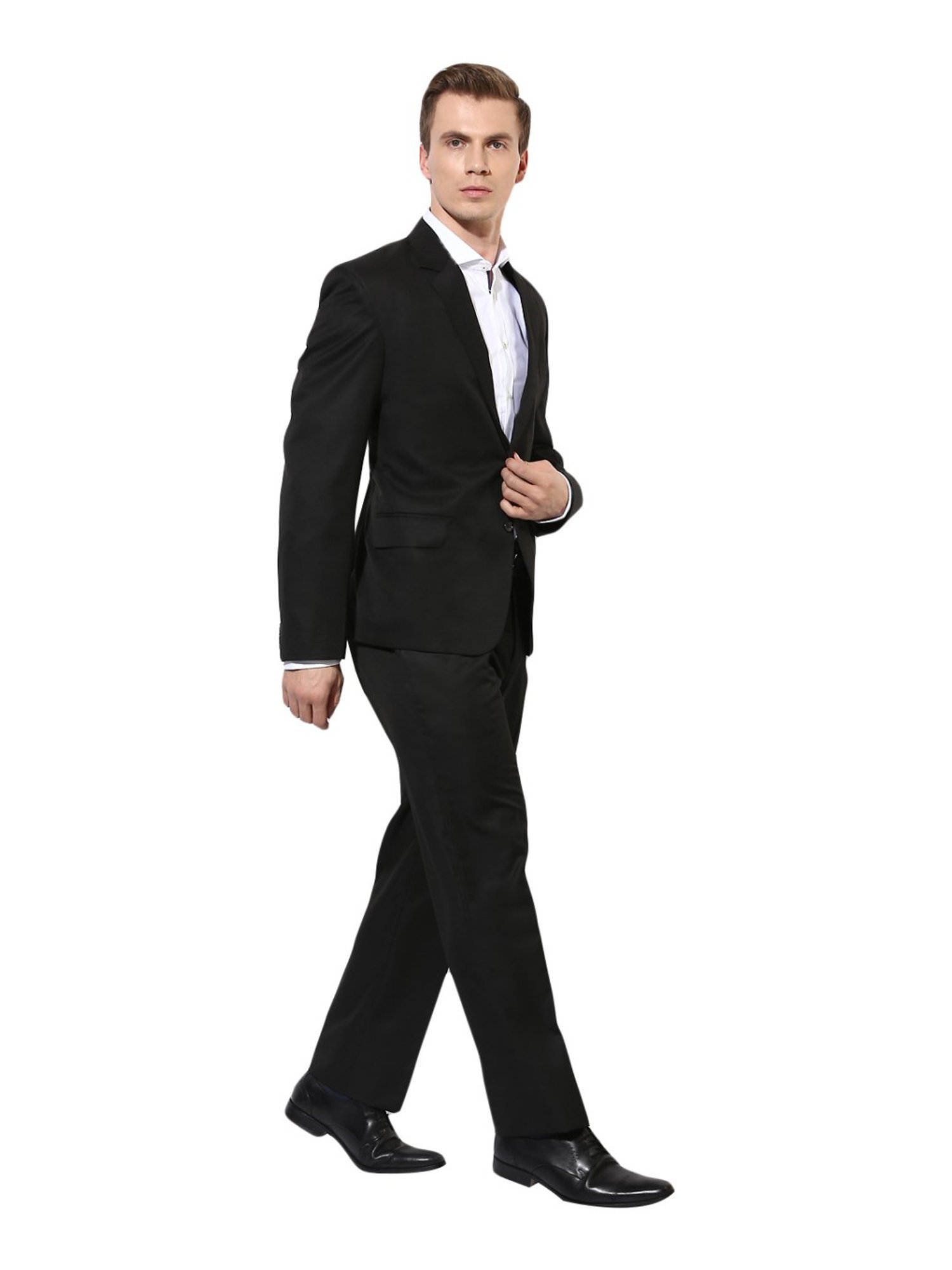 Raymond Brown  Slim Fit Printed Three Piece Suit