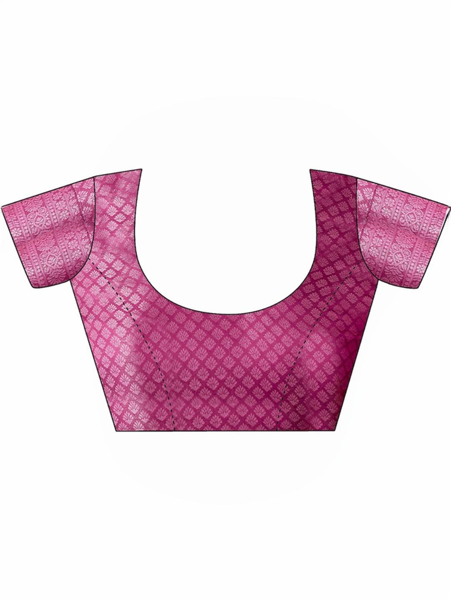 Satrani Brown & Purple Woven Saree With Unstitched Blouse