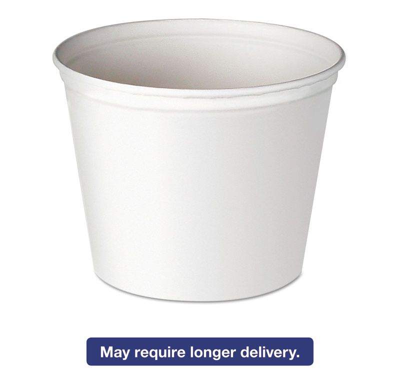 SOLO Double Wrapped Paper Bucket Waxed White 83oz 100/carton 5T3U
