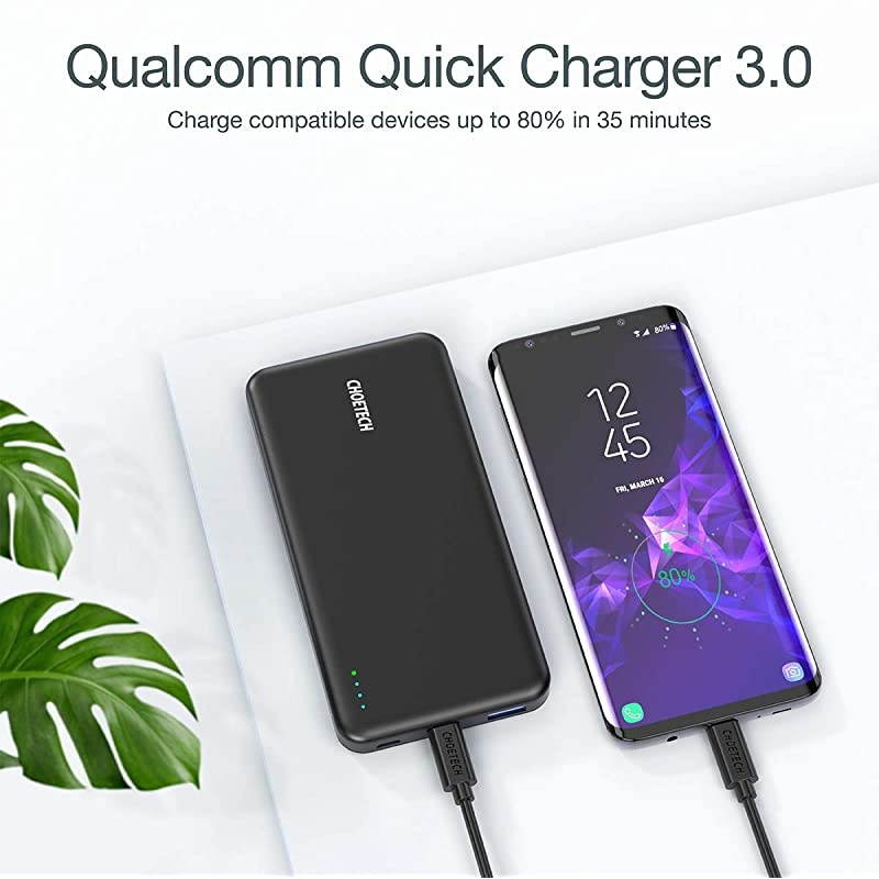 Power Bank USB C for iPhone 12,  10000mAh PD 18W Portable Charger QC 3.0 External Battery Pack Compatible with iPhone 12 Mini/12 Pro Max/11 Pro, Galaxy S20/S20 Ultra, iPad Pro,Nintendo Switch