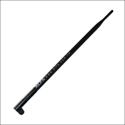 alfa ars-n19 2,4ghz 802.11g 9dbi tnc omni-directional high-gain screw-on swivel wi-fi booster antenna for routers or network ca