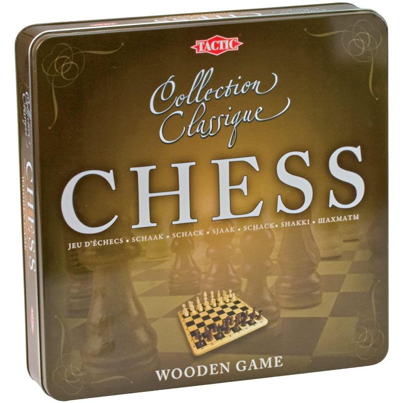 Tactic USA Tactic Wooden Chess Set In Tin Box | 2 Players