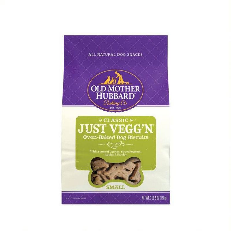 Old Mother Hubbard Vegetarian Classic Crunchy Just Vegg'N Biscuits Small Oven Baked Dog Treats - 3lb - 5oz