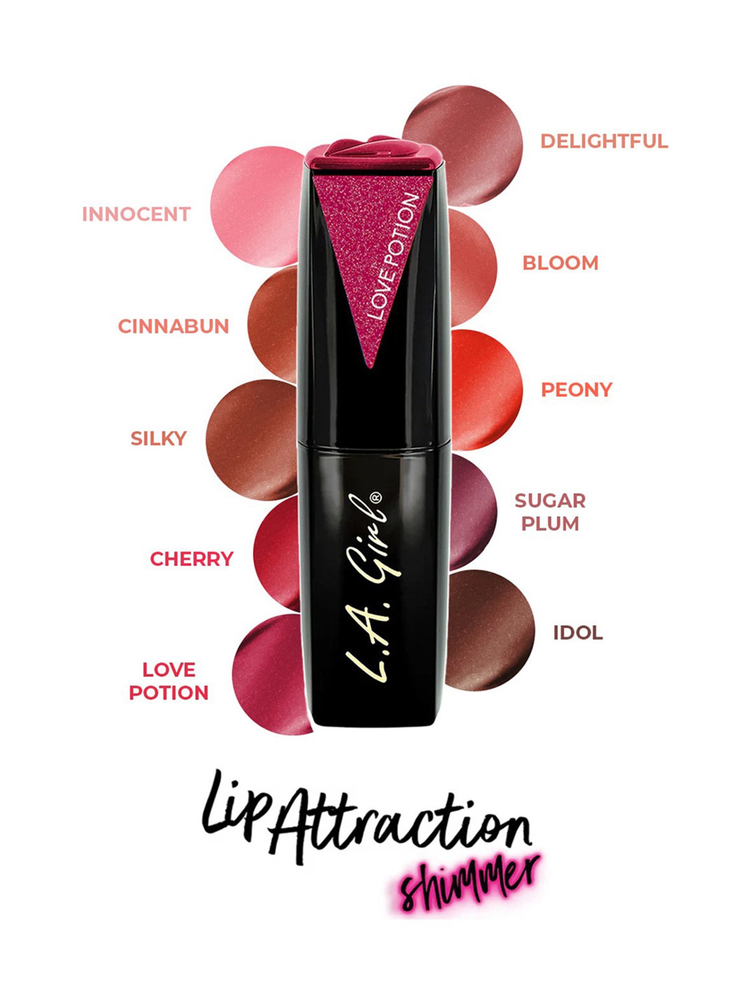 L.A. Girl Lip Attraction Lipstick Love Potion - 3.2 gm
