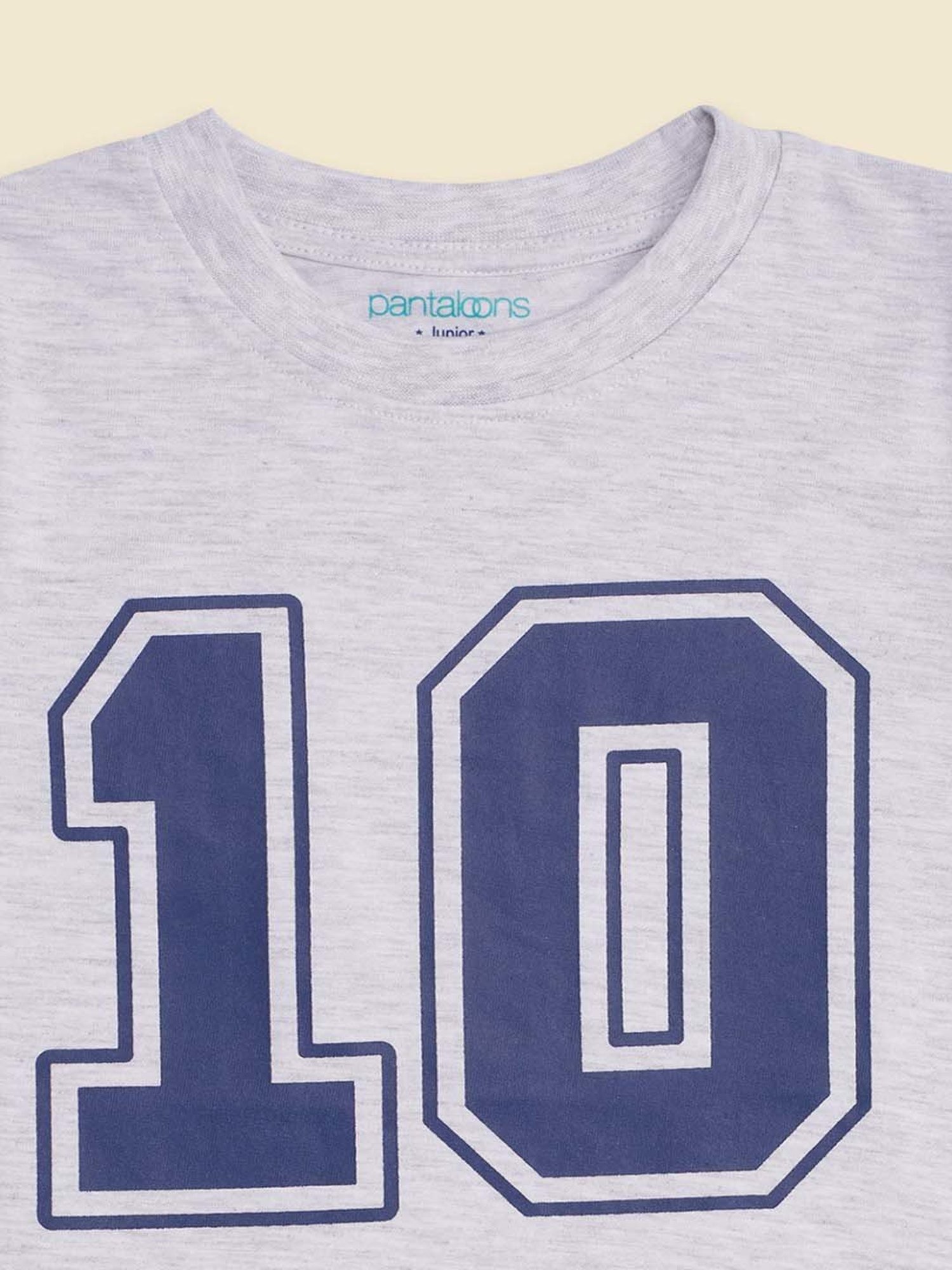 Pantaloons Baby Kids Blue & White Cotton Printed Full Sleeves T-Shirt