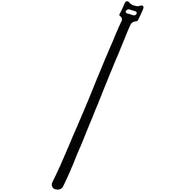 8 Inch Hook and Loop Reusable Strap Cable Cord Wire Ties 100 Pack Black