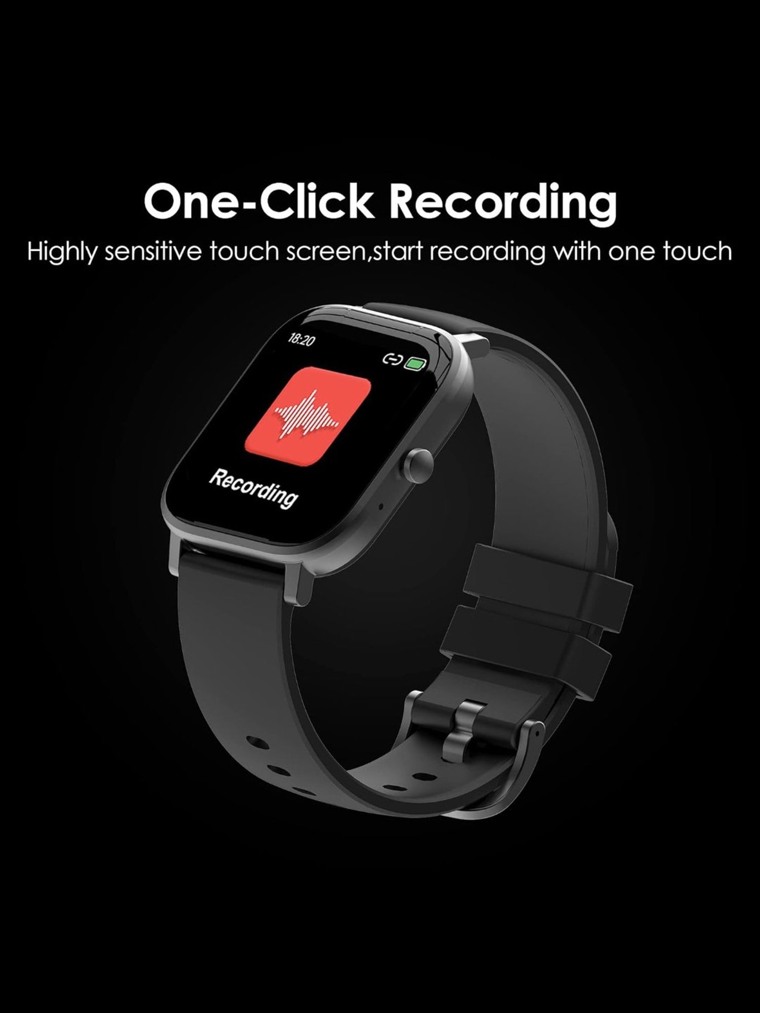 Probus P12 Full Touch Screen Smartwatch (Black)